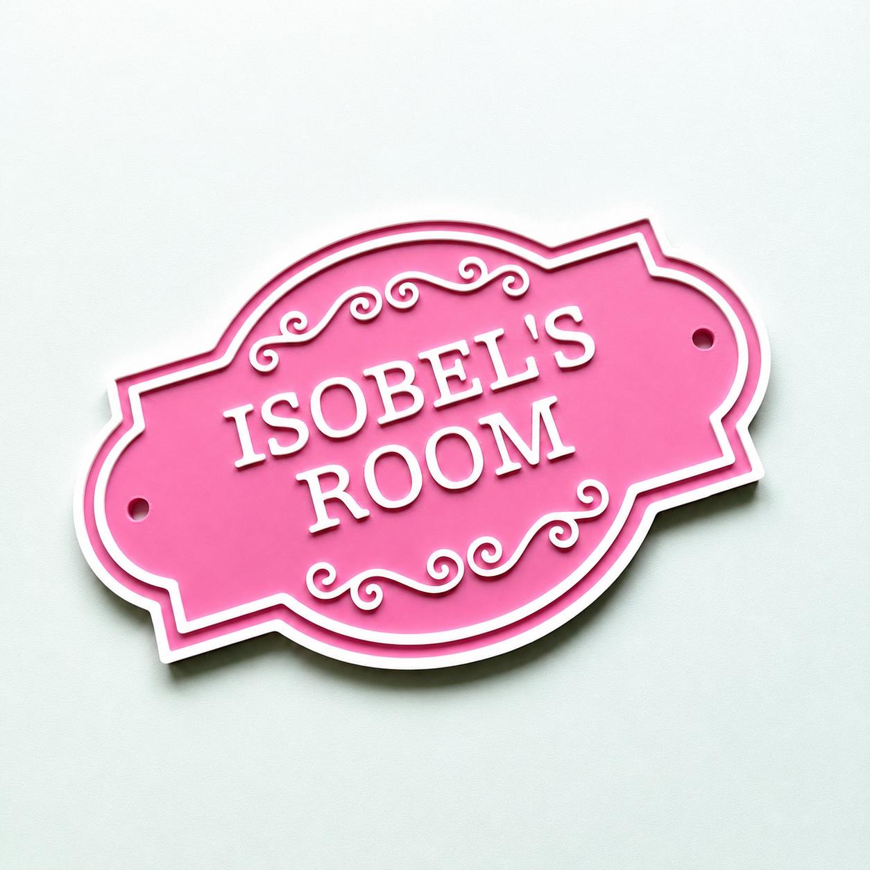 Personalised Kids Name Door Sign – Custom Girls Boys Bedroom Decoration Plate