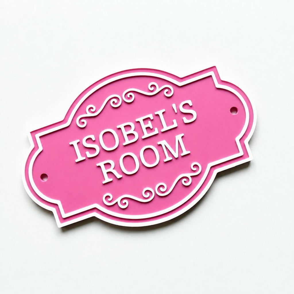 Personalised Kids Name Door Sign – Custom Girls Boys Bedroom Decoration Plate