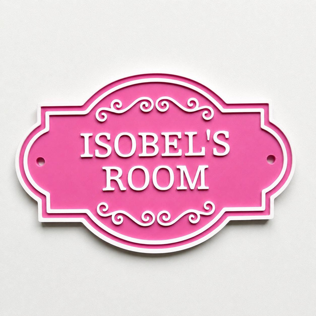 Personalised Kids Name Door Sign – Custom Girls Boys Bedroom Decoration Plate