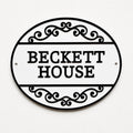 Personalised Text Sign Custom House Name Plaque Garden Wall Plate Memorial Bench