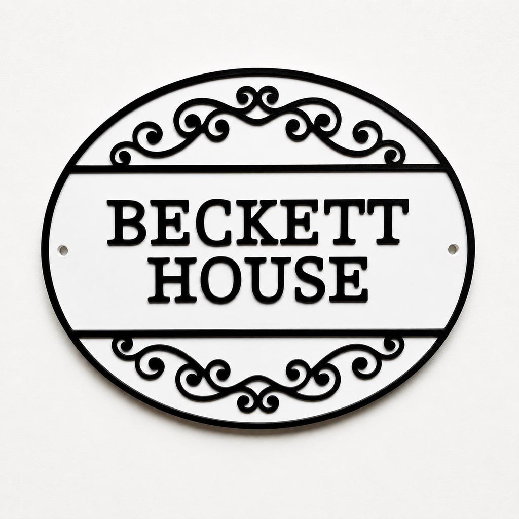 Personalised Text Sign Custom House Name Plaque Garden Wall Plate Memorial Bench