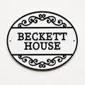 Personalised Text Sign Custom House Name Plaque Garden Wall Plate Memorial Bench