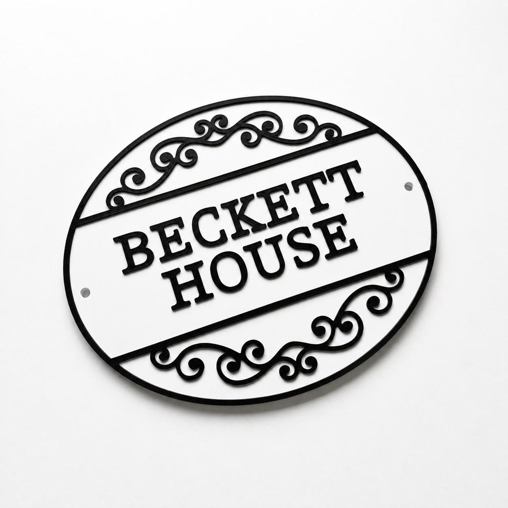 Personalised Text Sign Custom House Name Plaque Garden Wall Plate Memorial Bench