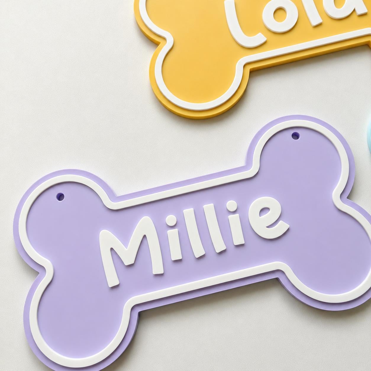 Personalised Dog Name Bone Sign – Custom Pet Crate Cage House Decoration Plate