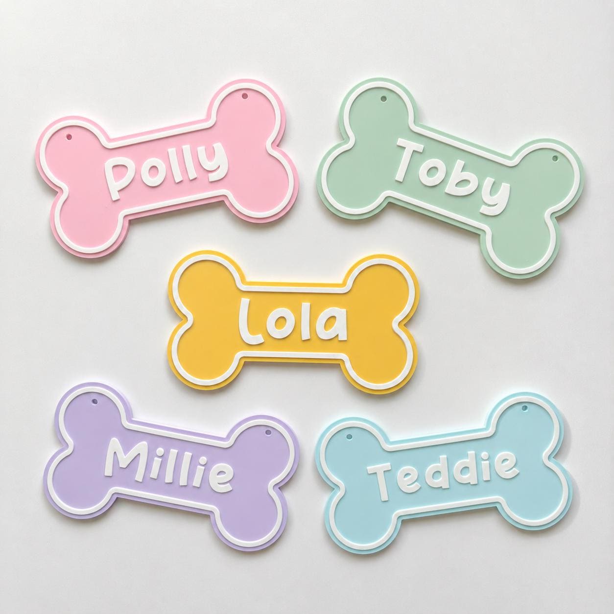 Personalised Dog Name Bone Sign – Custom Pet Crate Cage House Decoration Plate
