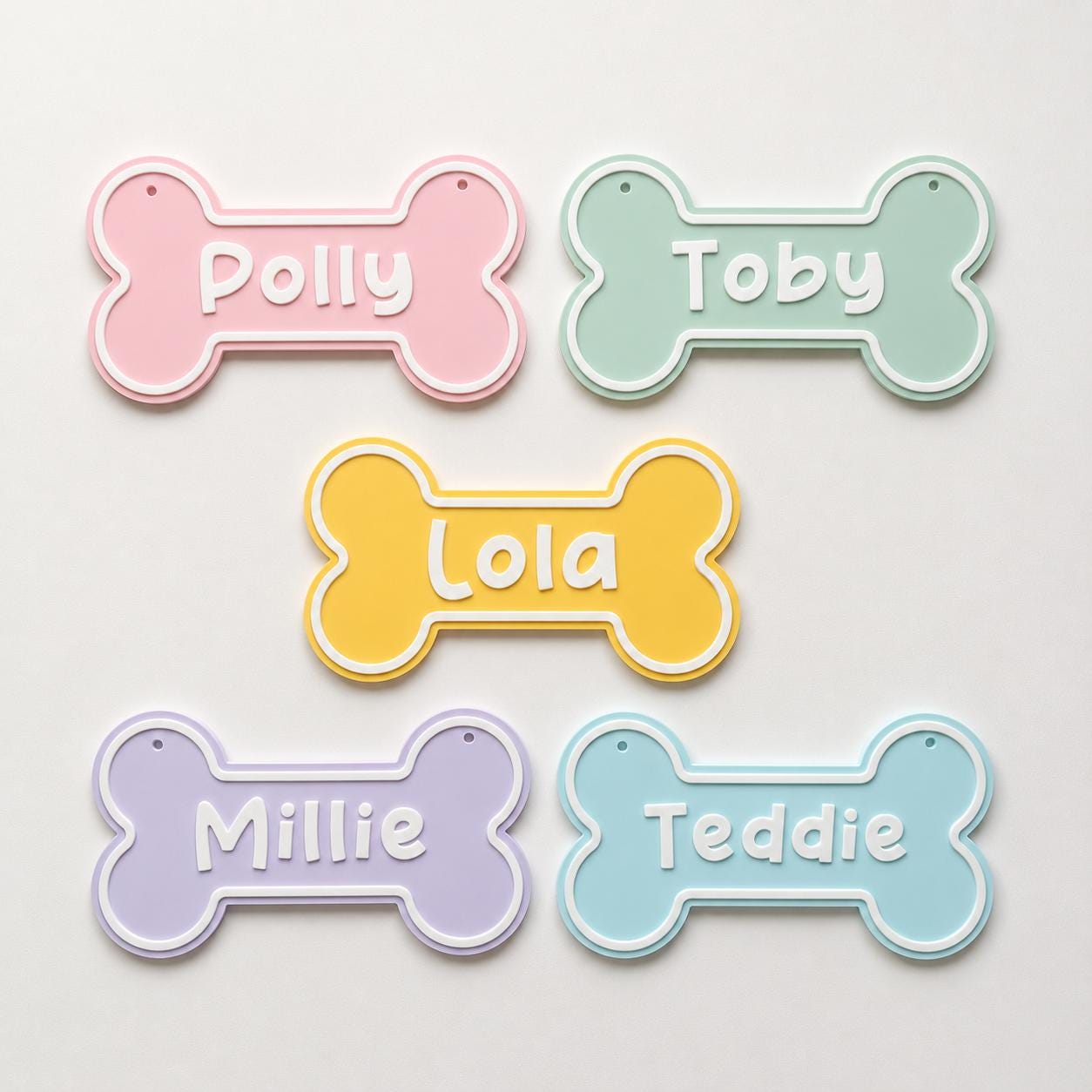 Personalised Dog Name Bone Sign – Custom Pet Crate Cage House Decoration Plate