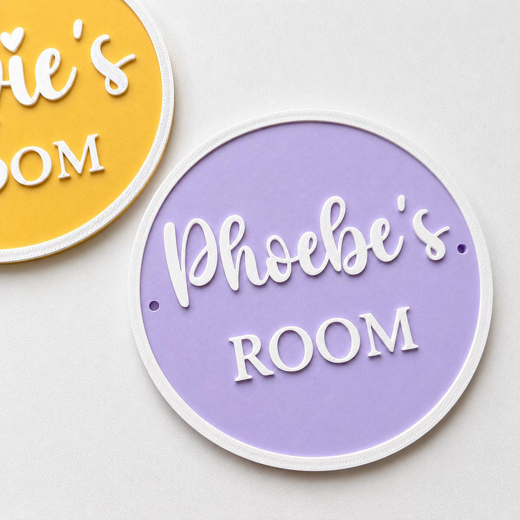Personalised Name Door Sign – Custom Girls Bedroom Pink Decoration Plate Plaque