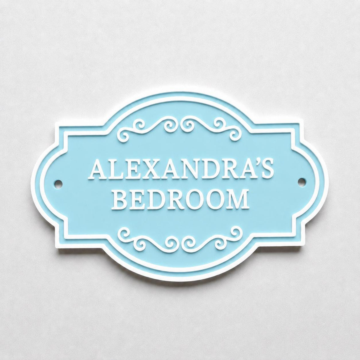 Personalised Kids Name Door Sign – Custom Girls Boys Bedroom Decoration Plate