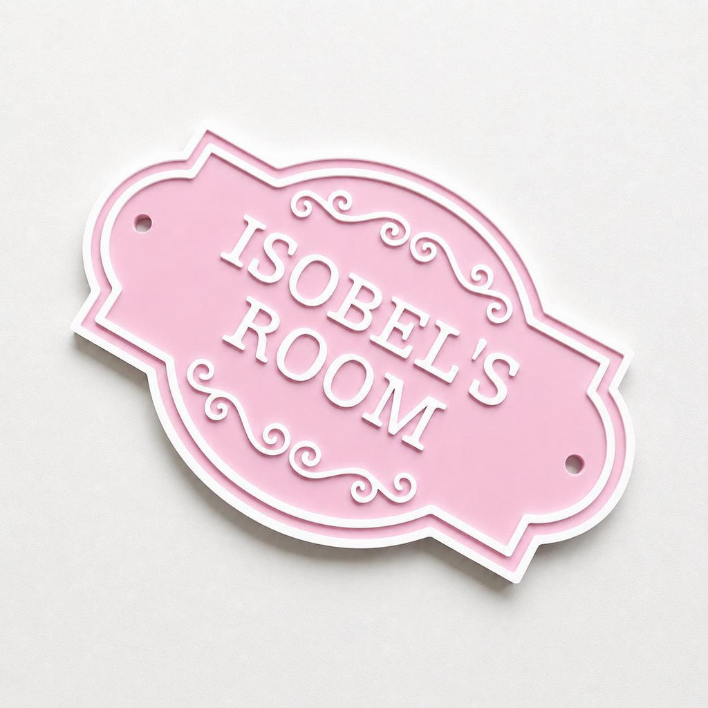Personalised Kids Name Door Sign – Custom Girls Boys Bedroom Decoration Plate