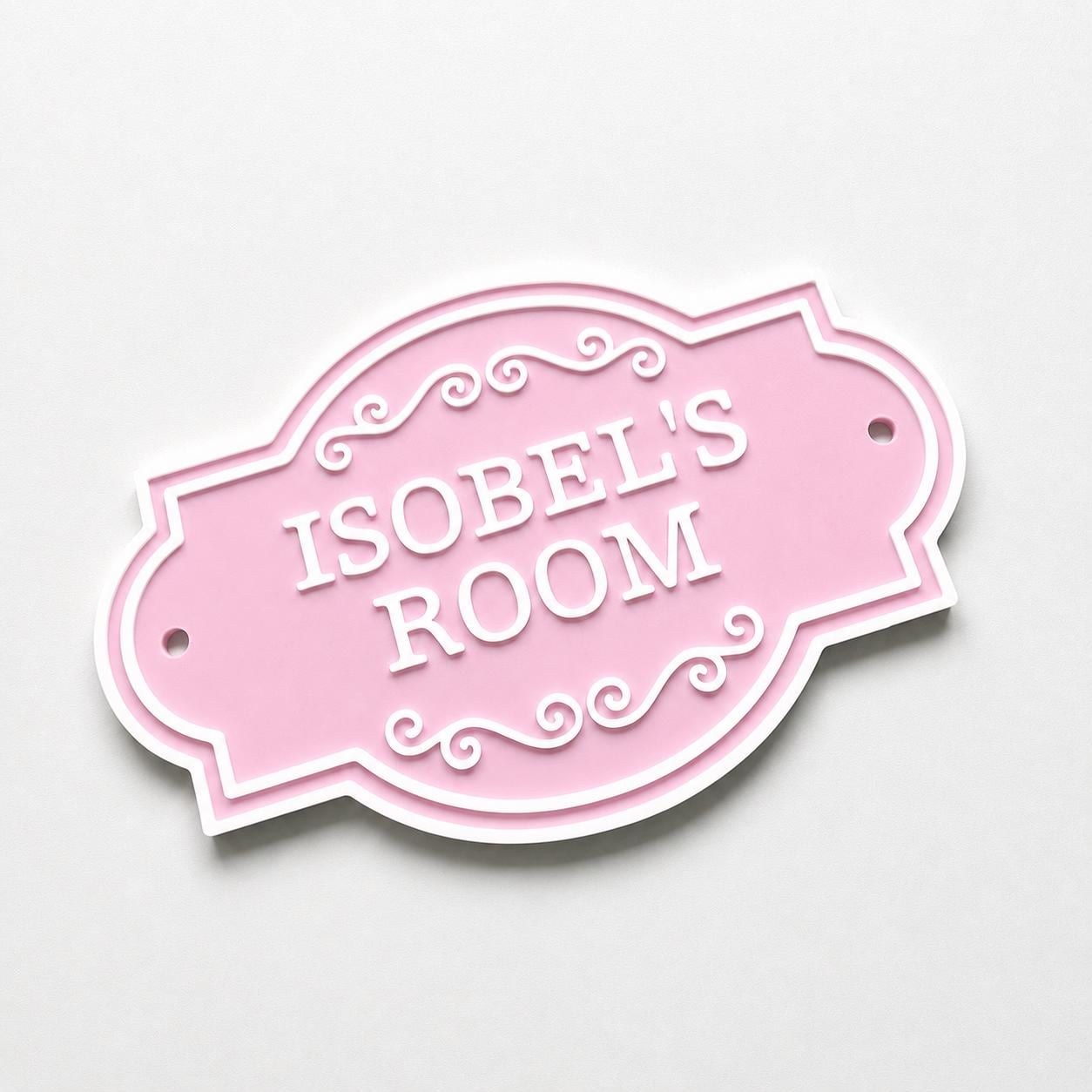 Personalised Kids Name Door Sign – Custom Girls Boys Bedroom Decoration Plate