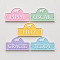 Personalised Name Horse Door Sign – Custom Girls Bedroom Decoration Plate Plaque