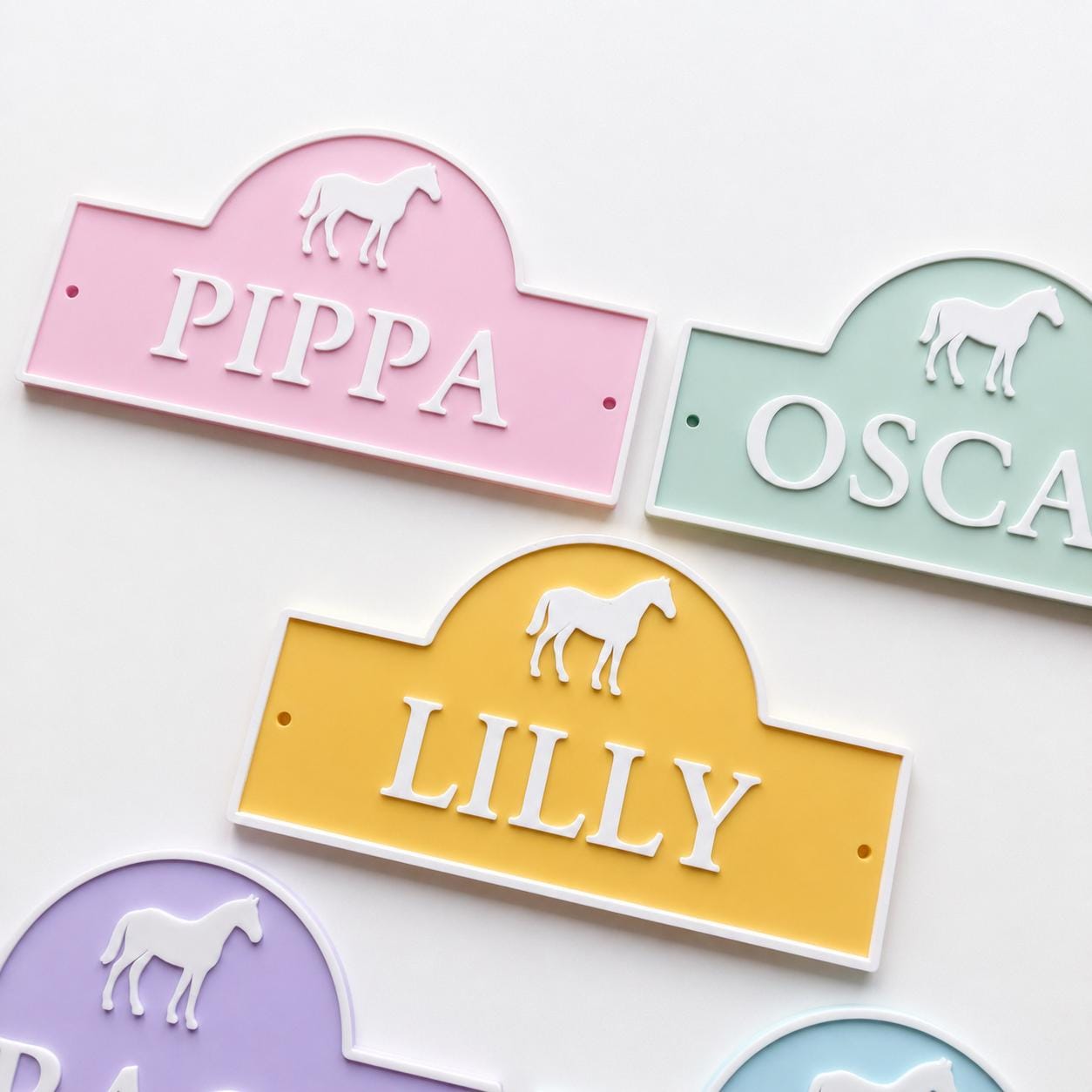 Personalised Name Horse Door Sign – Custom Girls Bedroom Decoration Plate Plaque
