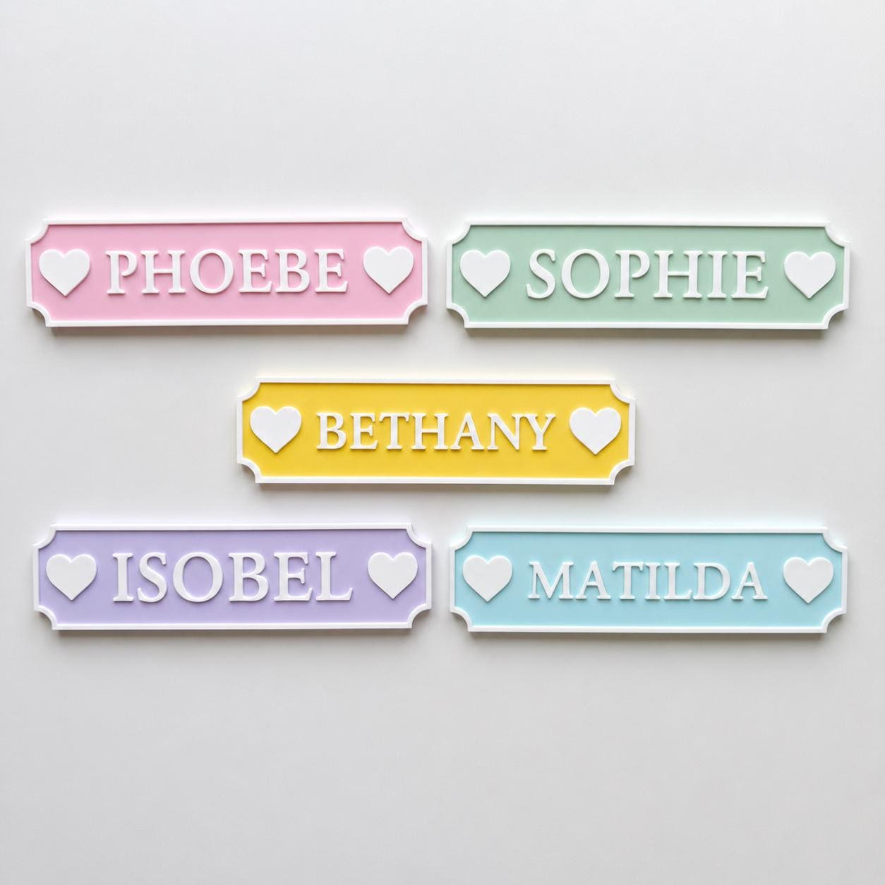 Personalised Name Door Sign – Custom Girls Bedroom Pink Decoration Plate Plaque