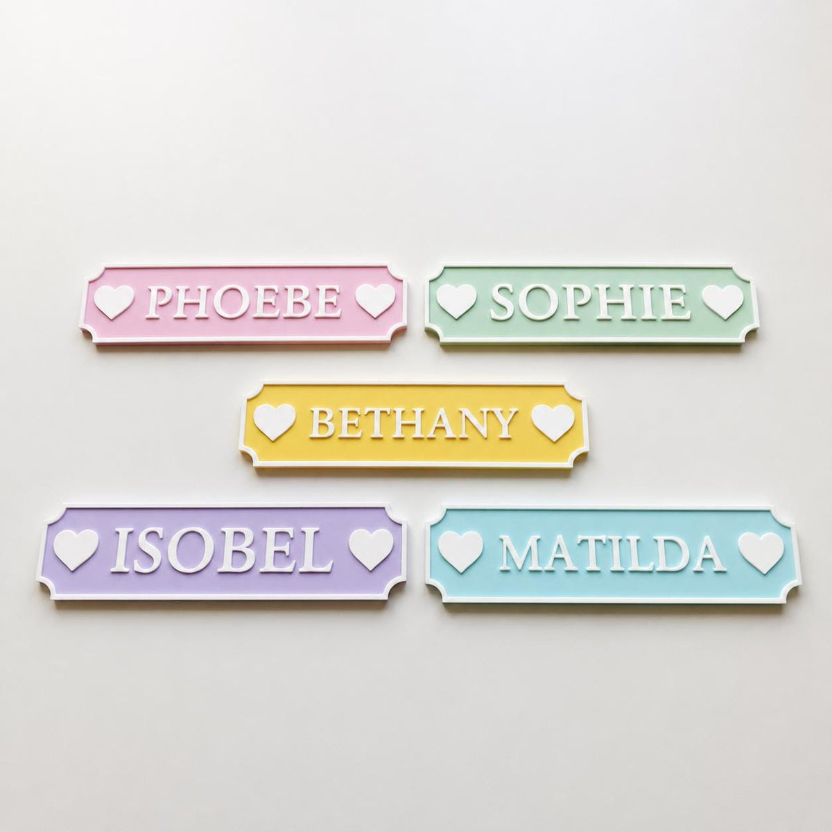 Personalised Name Door Sign – Custom Girls Bedroom Pink Decoration Plate Plaque