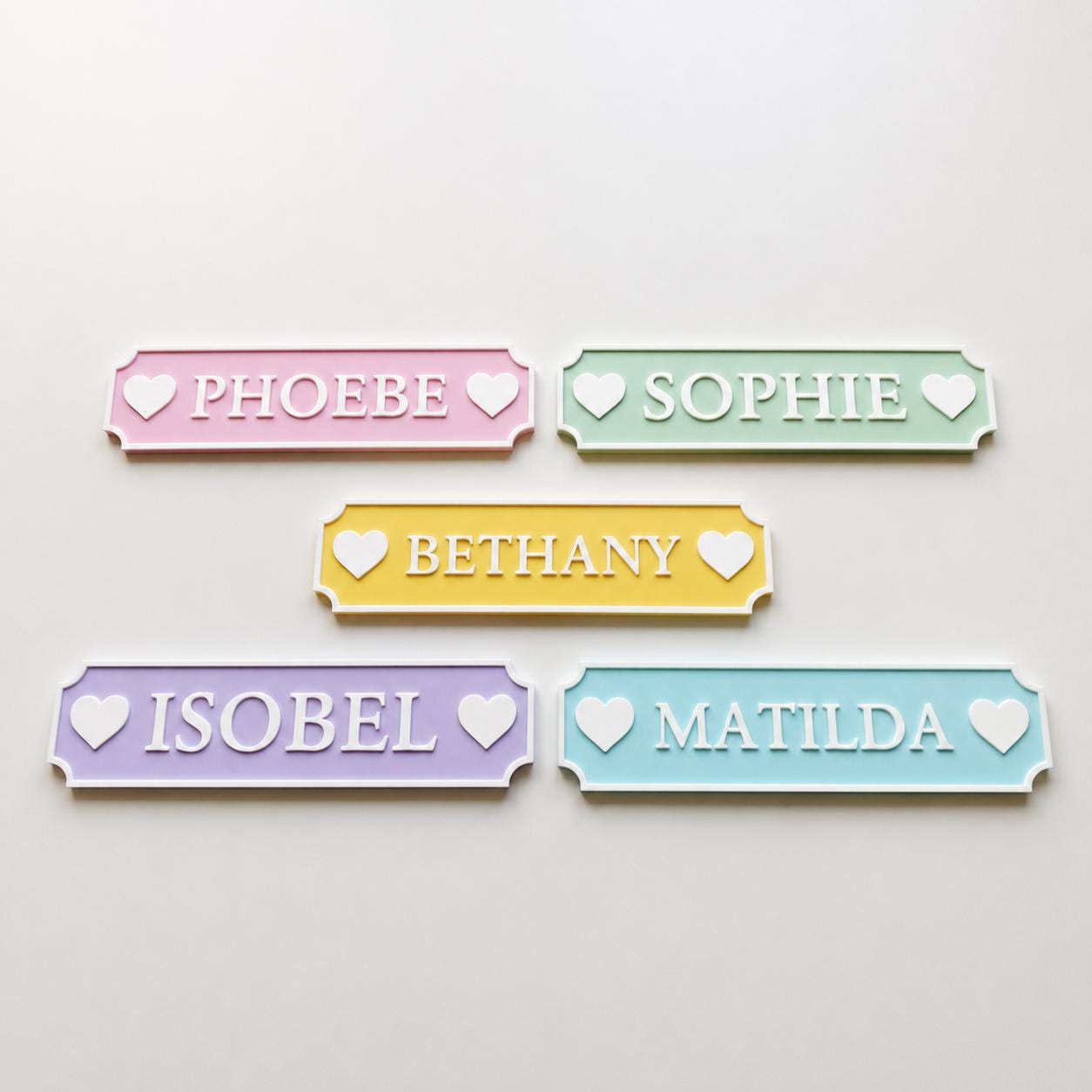 Personalised Name Door Sign – Custom Girls Bedroom Pink Decoration Plate Plaque