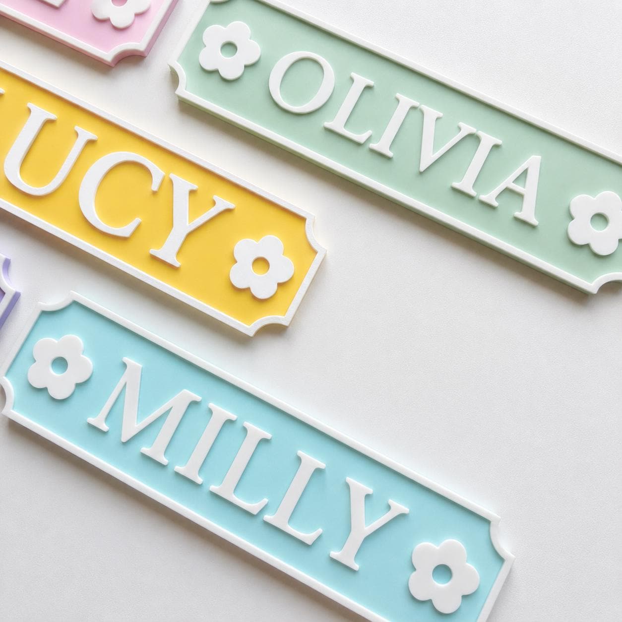 Personalised Name Door Sign – Custom Girls Bedroom Pink Decoration Plate Plaque