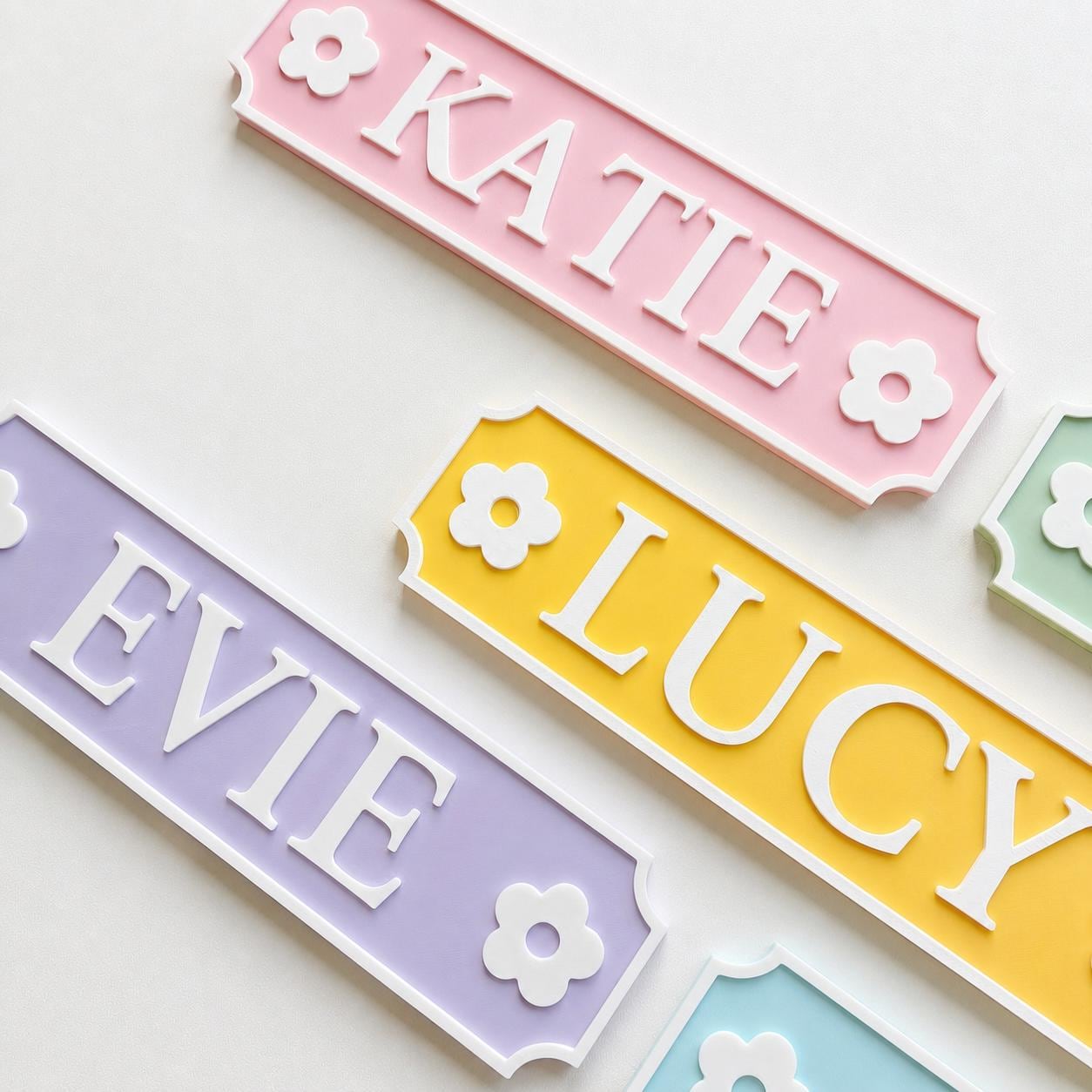 Personalised Name Door Sign – Custom Girls Bedroom Pink Decoration Plate Plaque