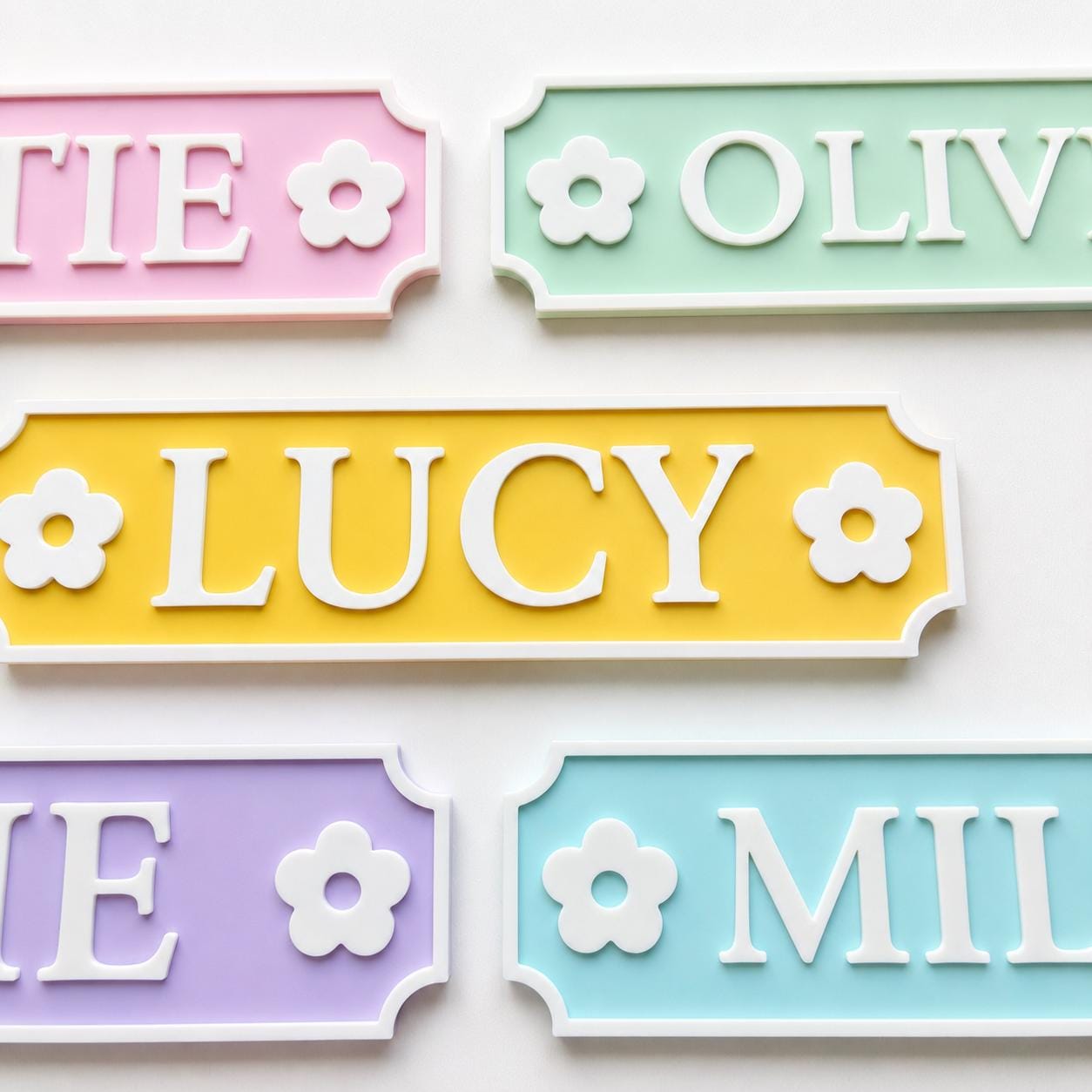 Personalised Name Door Sign – Custom Girls Bedroom Pink Decoration Plate Plaque