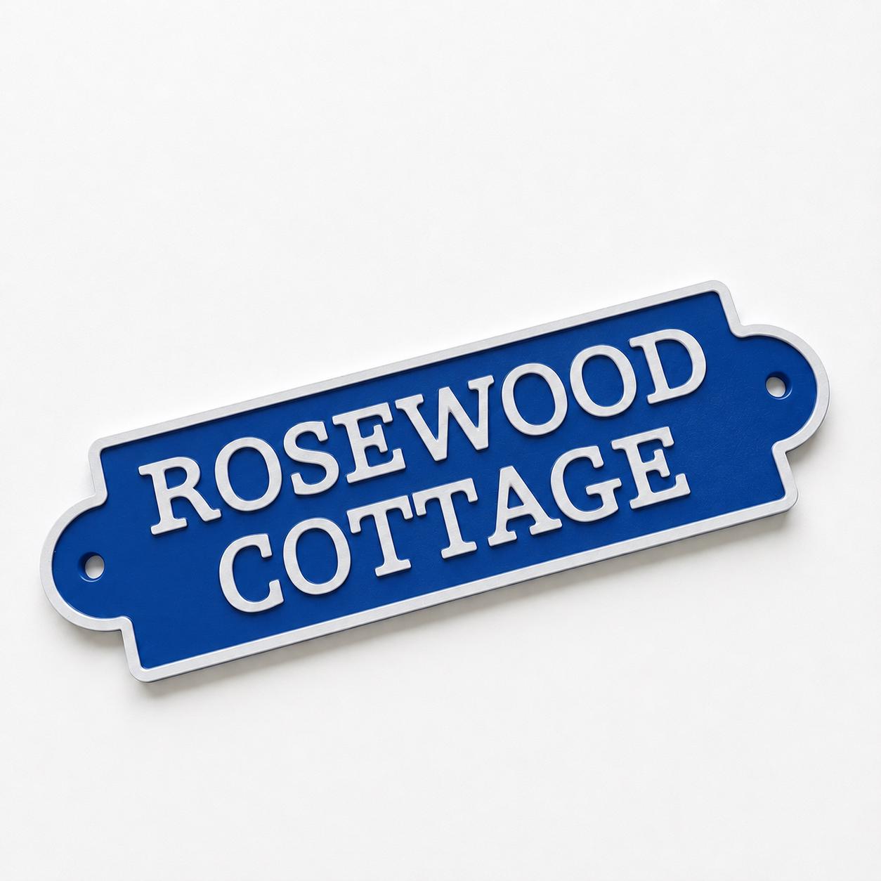 Personalised Text Sign Custom House Name Plaque Garden Wall Plate Memorial Bench