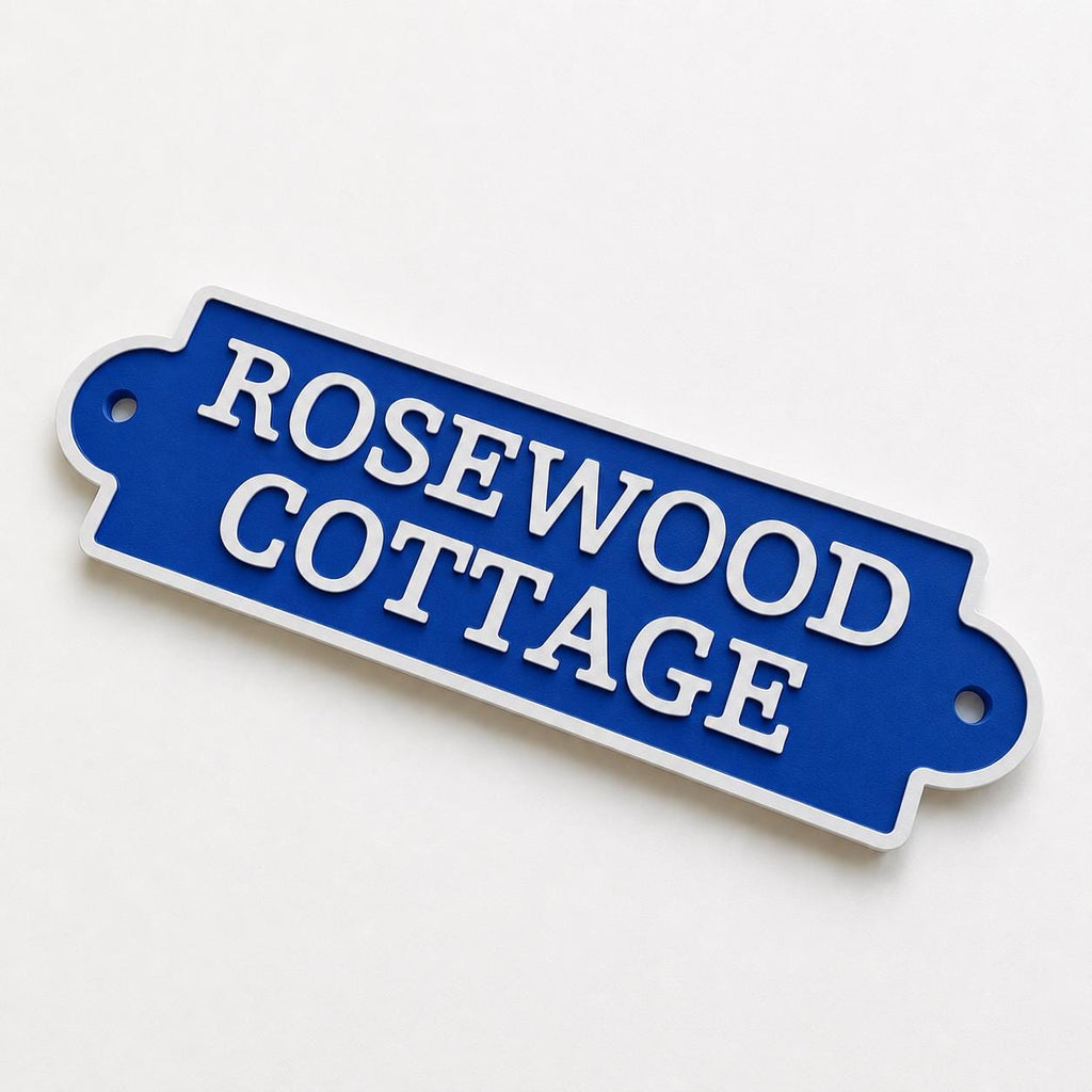 Personalised Text Sign Custom House Name Plaque Garden Wall Plate Memorial Bench