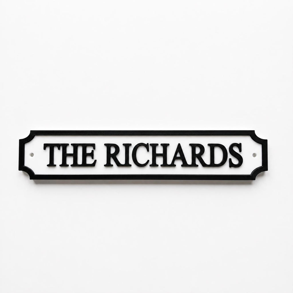 Personalised Text Sign – Custom Street Road New Home House Decoration Plate