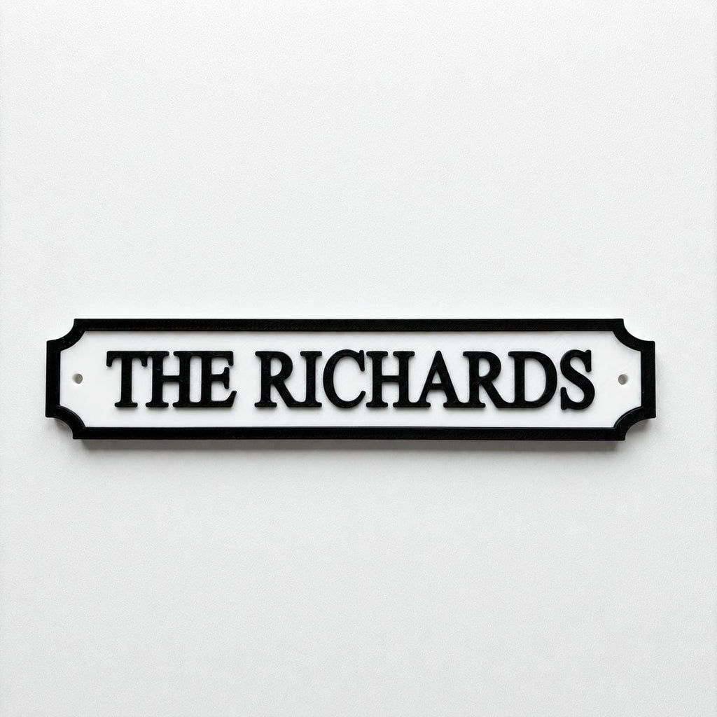 Personalised Text Sign – Custom Street Road New Home House Decoration Plate