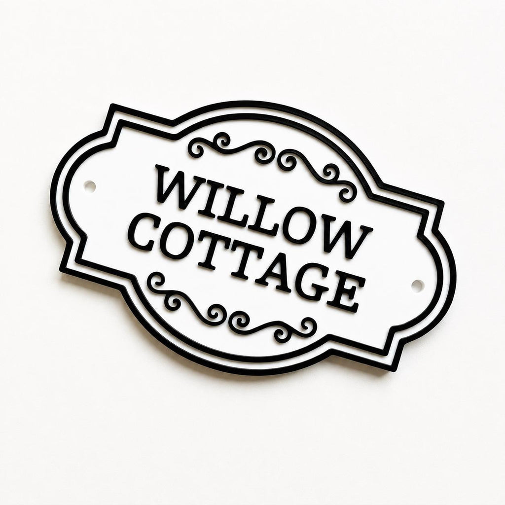 Personalised Text Sign Custom House Name Plaque Garden Wall Plate Memorial Bench