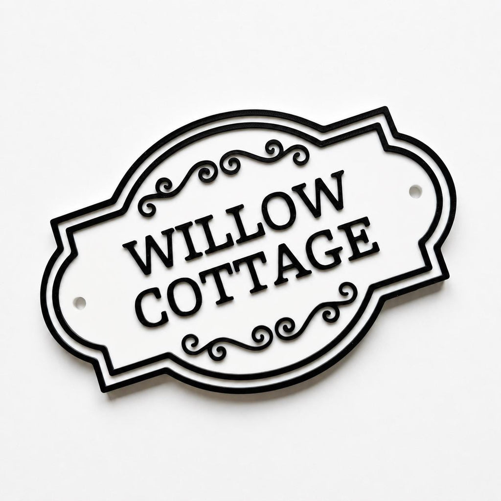 Personalised Text Sign Custom House Name Plaque Garden Wall Plate Memorial Bench