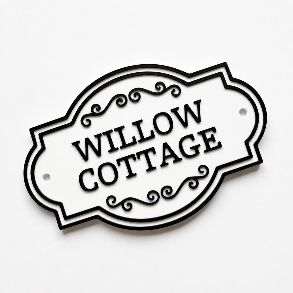 Personalised Text Sign Custom House Name Plaque Garden Wall Plate Memorial Bench
