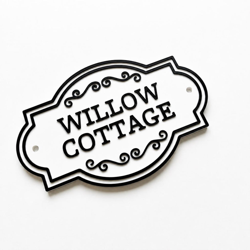 Personalised Text Sign Custom House Name Plaque Garden Wall Plate Memorial Bench