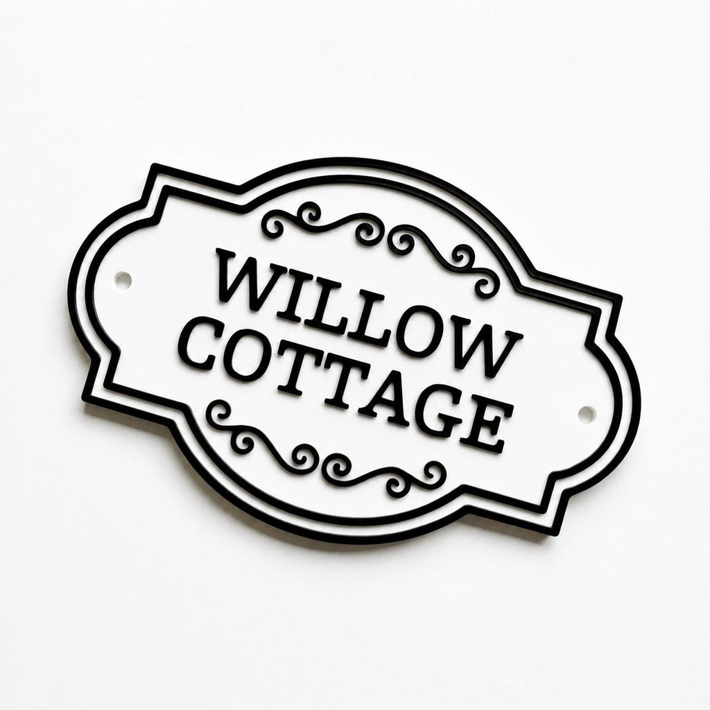 Personalised Text Sign Custom House Name Plaque Garden Wall Plate Memorial Bench