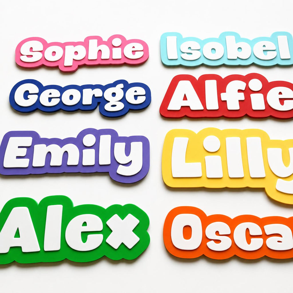 Personalised Kids Name Door Sign – Custom Girls Boys Bedroom Decoration Plate
