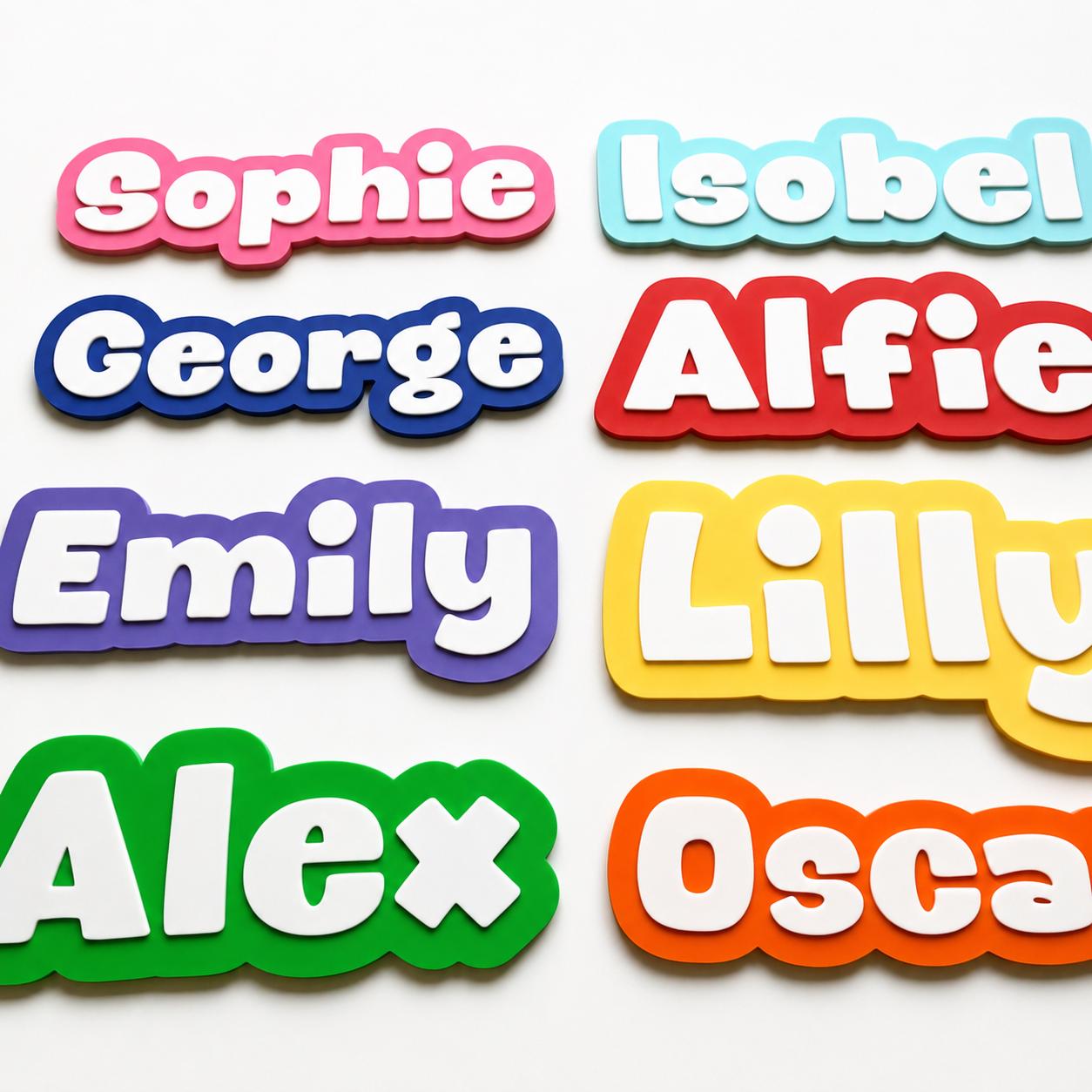 Personalised Kids Name Door Sign – Custom Girls Boys Bedroom Decoration Plate