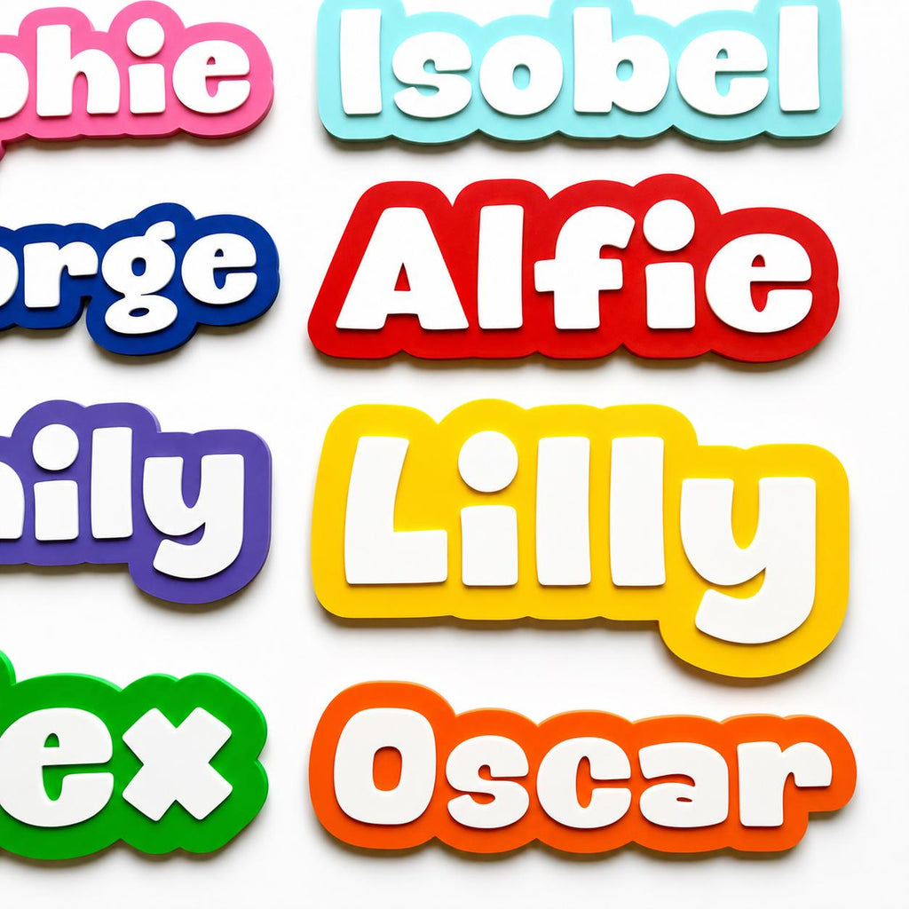Personalised Kids Name Door Sign – Custom Girls Boys Bedroom Decoration Plate