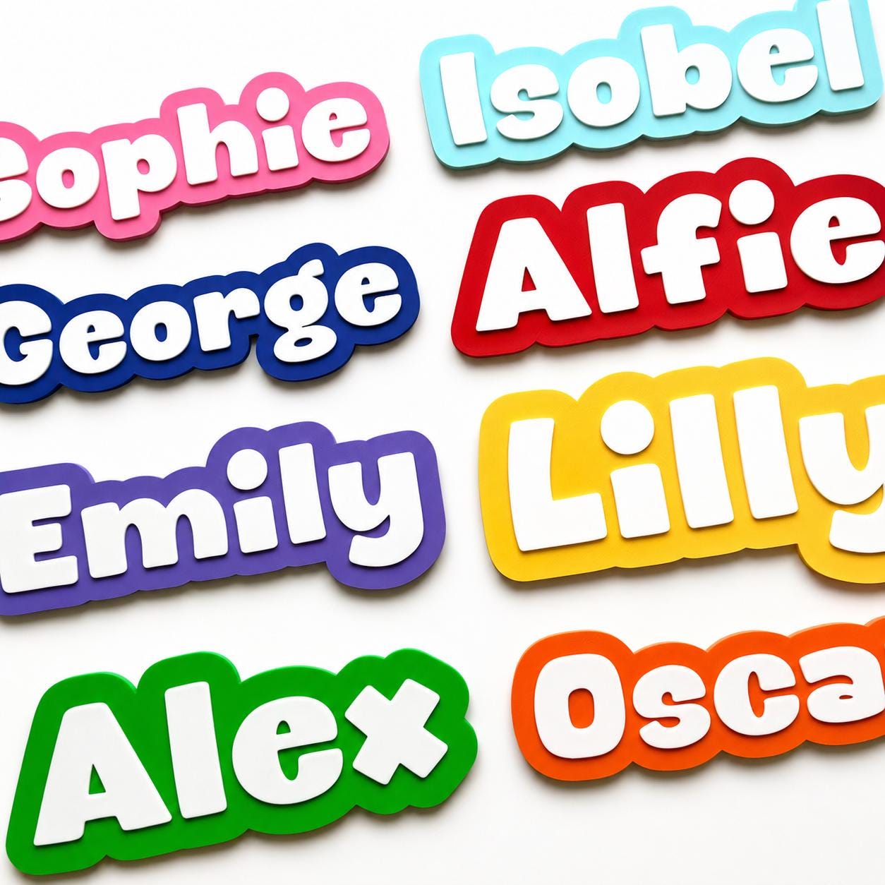 Personalised Kids Name Door Sign – Custom Girls Boys Bedroom Decoration Plate