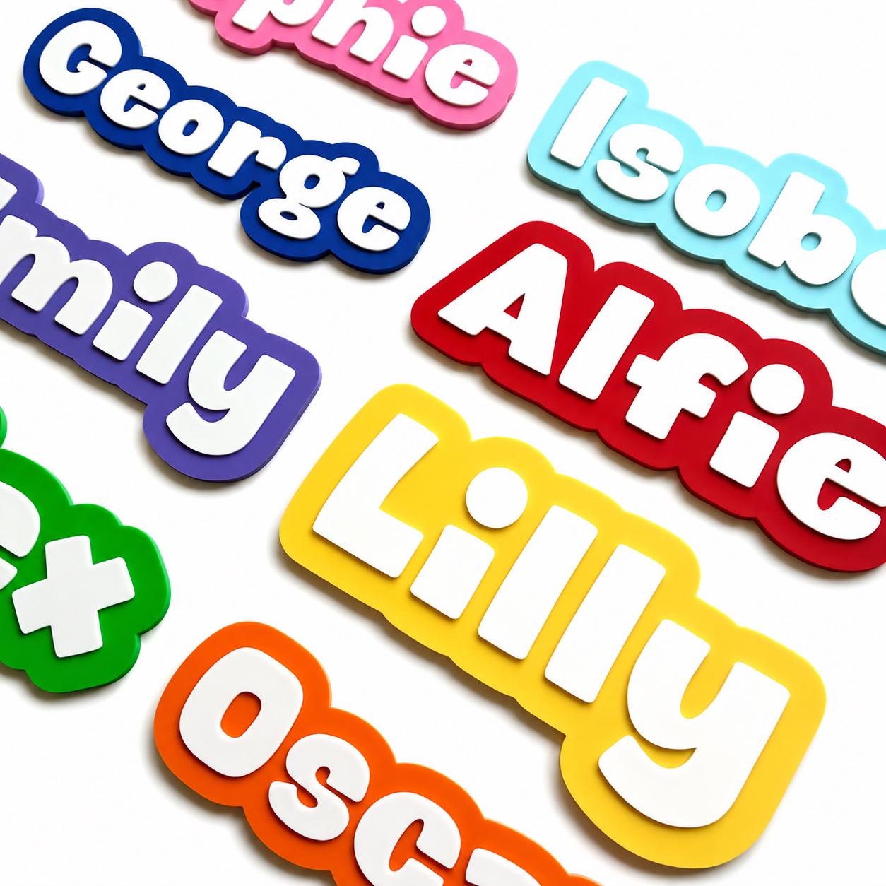 Personalised Kids Name Door Sign – Custom Girls Boys Bedroom Decoration Plate