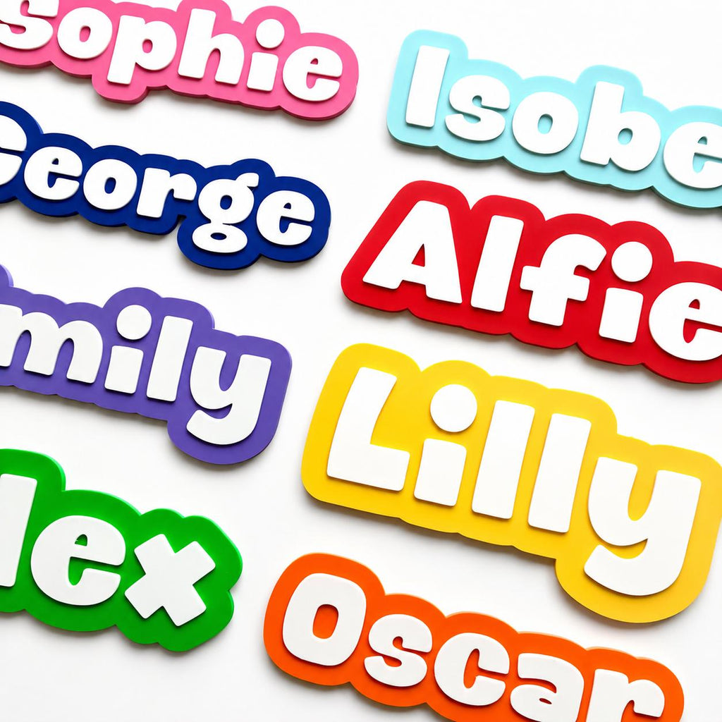 Personalised Kids Name Door Sign – Custom Girls Boys Bedroom Decoration Plate