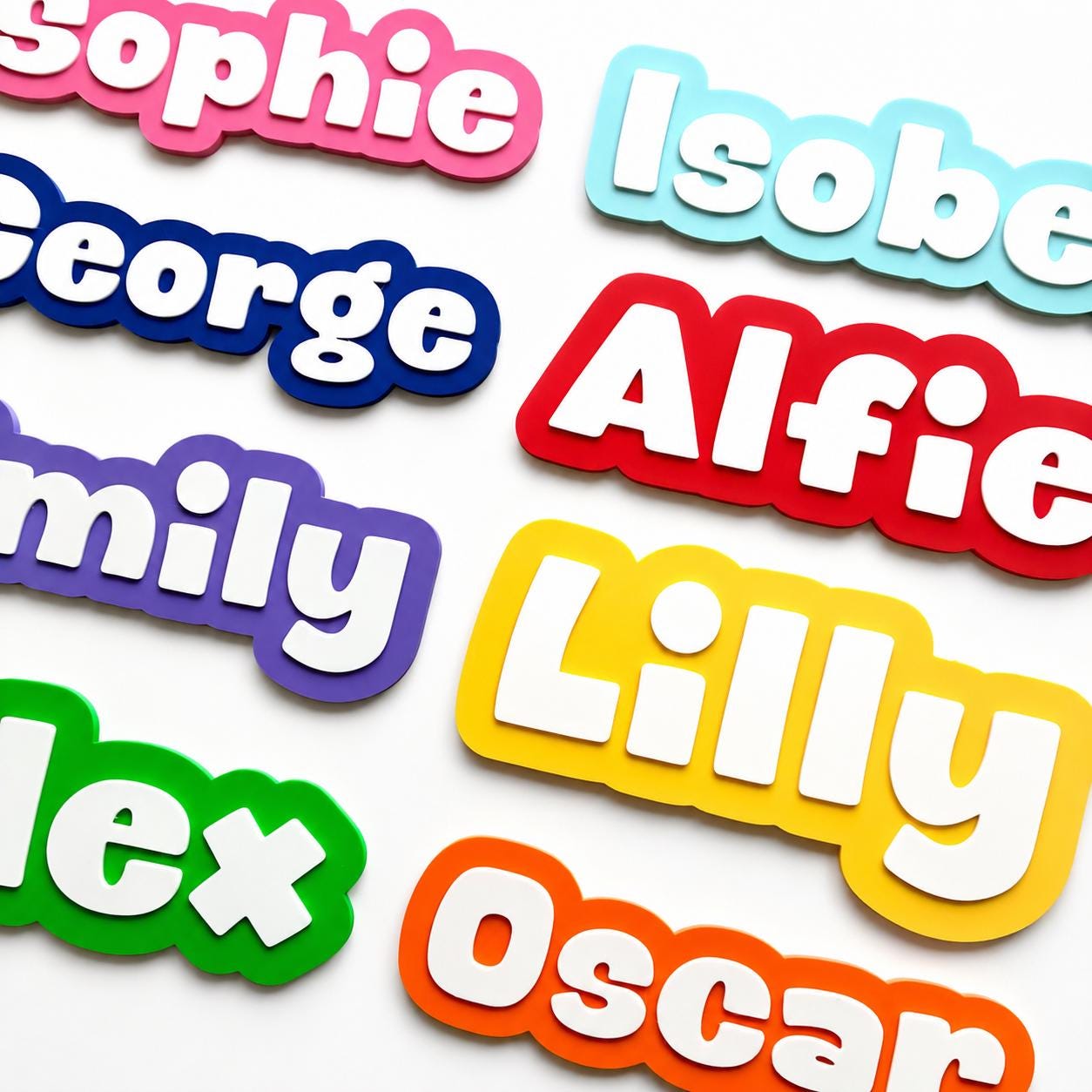 Personalised Kids Name Door Sign – Custom Girls Boys Bedroom Decoration Plate