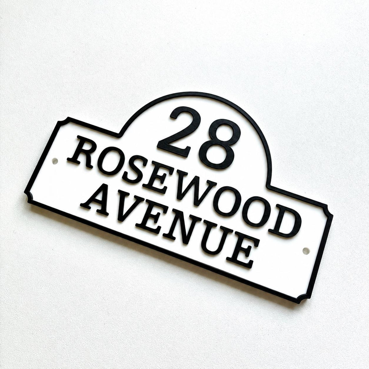 Personalised House Number Sign Custom Street Name Text Plaque Garden Wall Plate