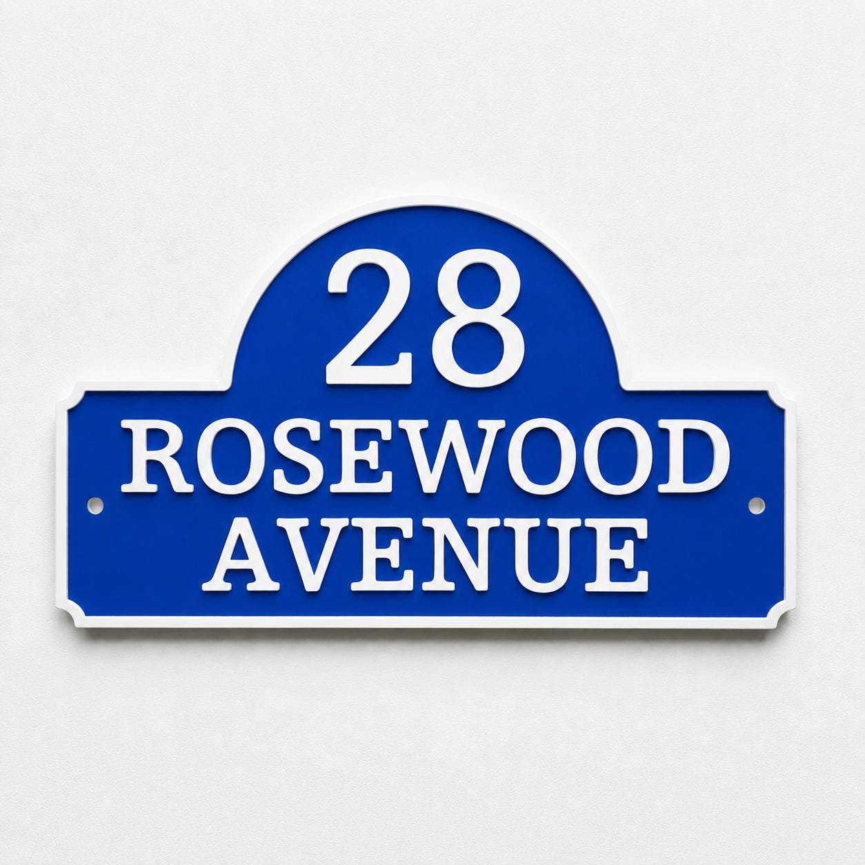 Personalised House Number Sign Custom Street Name Text Plaque Garden Wall Plate