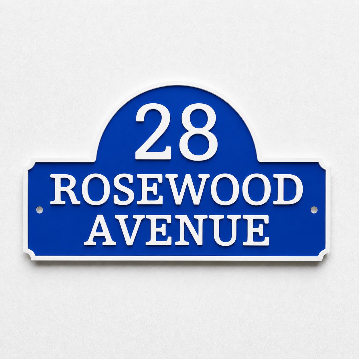 Personalised House Number Sign Custom Street Name Text Plaque Garden Wall Plate