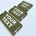 Personalised Text Molle Tag - Custom Plastic Badge Patch for Tactical Backpack Webbing Straps
