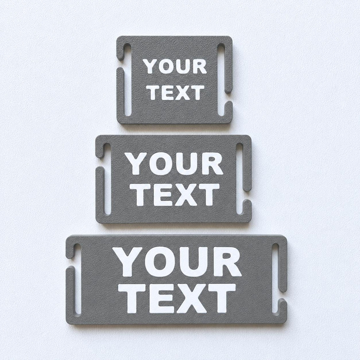 Personalised Text Molle Tag - Custom Plastic Badge Patch for Tactical Backpack Webbing Straps
