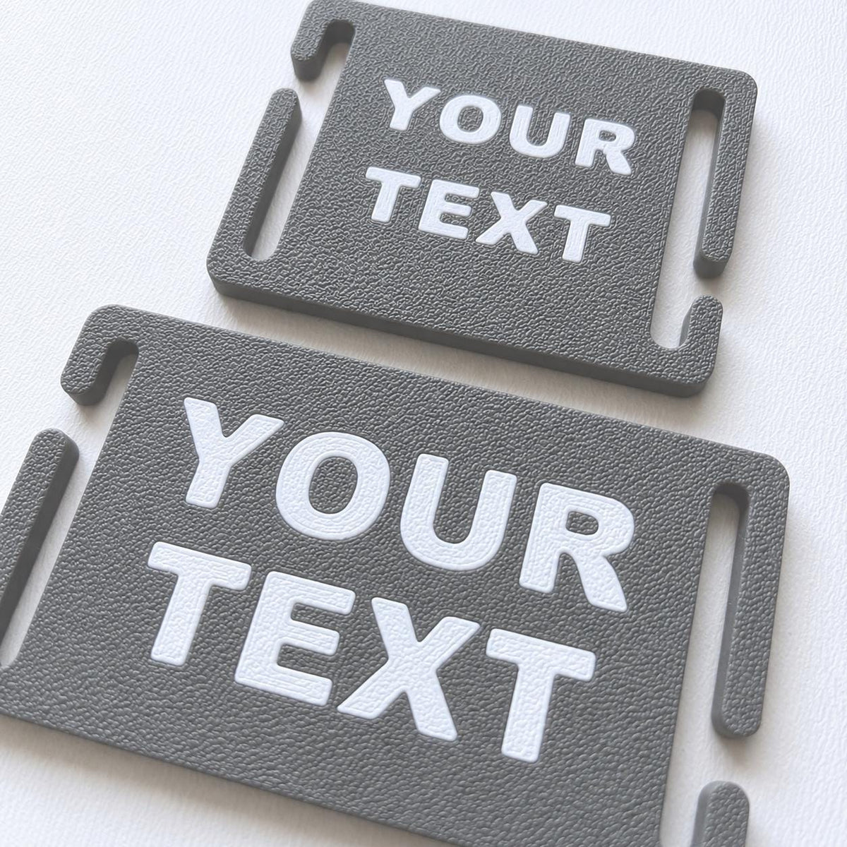 Personalised Text Molle Tag - Custom Plastic Badge Patch for Tactical Backpack Webbing Straps