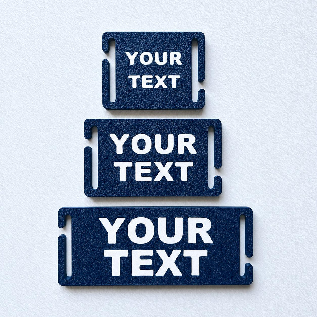 Personalised Text Molle Tag - Custom Plastic Badge Patch for Tactical Backpack Webbing Straps