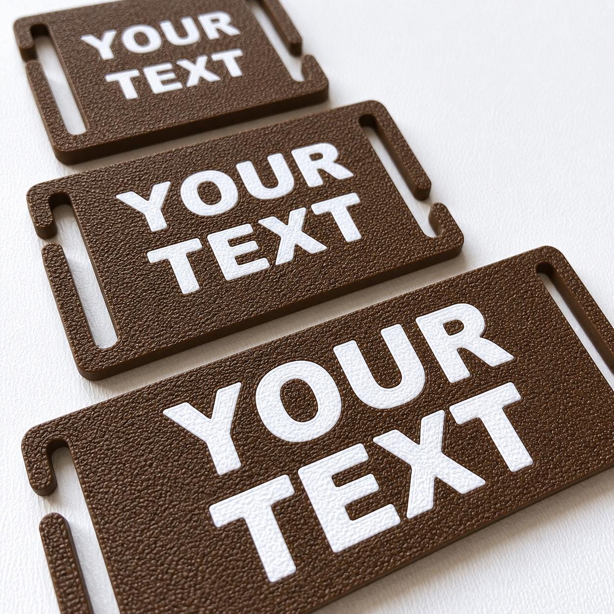 Personalised Text Molle Tag - Custom Plastic Badge Patch for Tactical Backpack Webbing Straps
