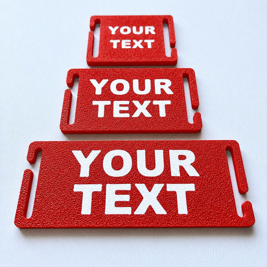 Personalised Text Molle Tag - Custom Plastic Badge Patch for Tactical Backpack Webbing Straps