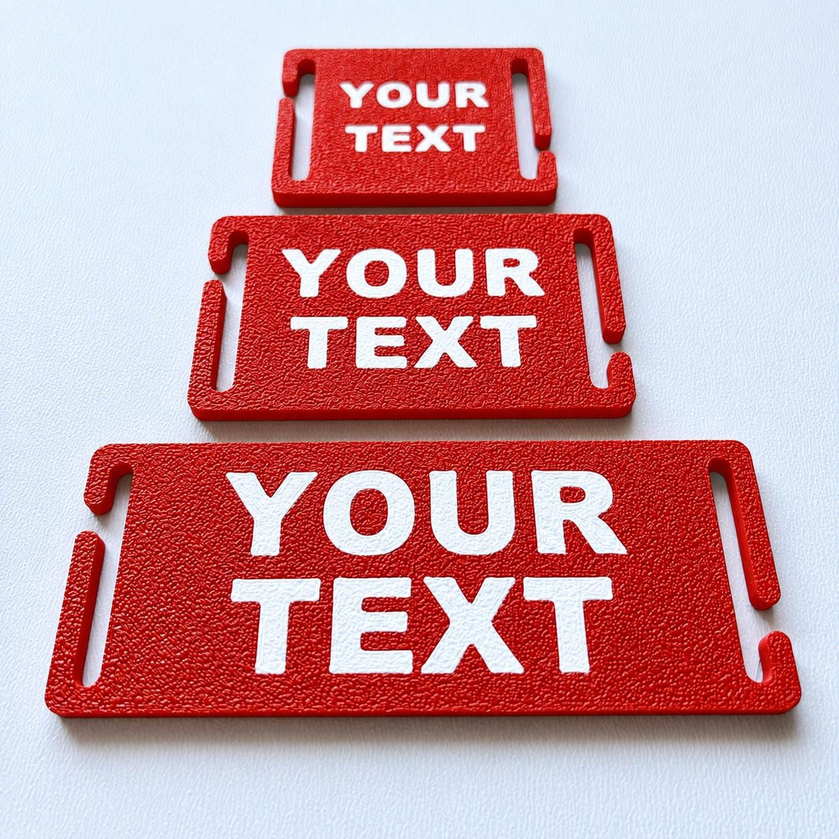 Personalised Text Molle Tag - Custom Plastic Badge Patch for Tactical Backpack Webbing Straps