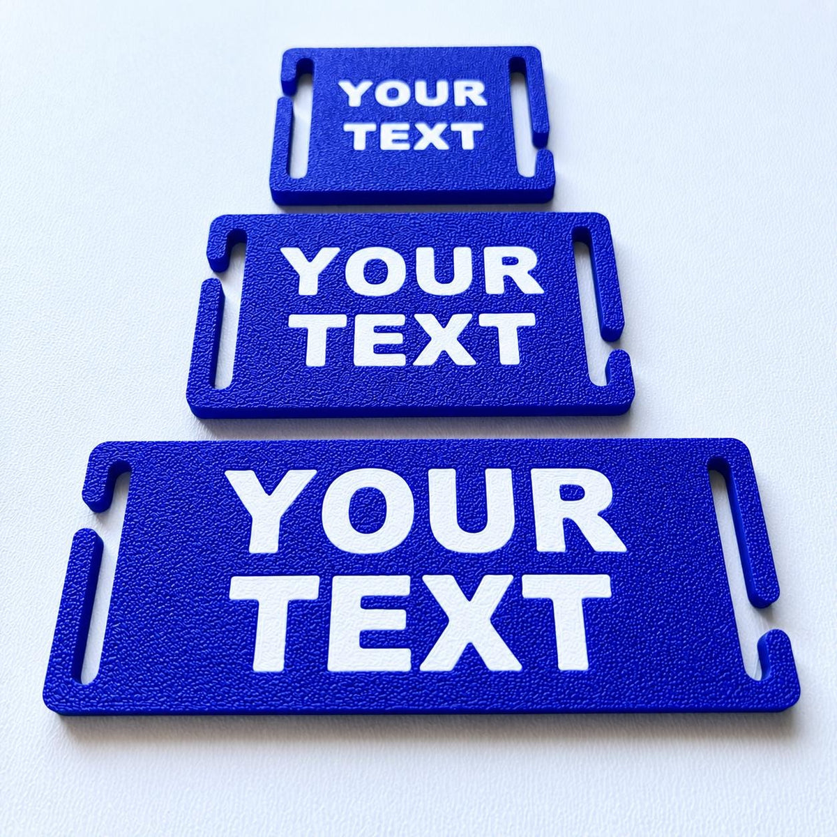 Personalised Text Molle Tag - Custom Plastic Badge Patch for Tactical Backpack Webbing Straps