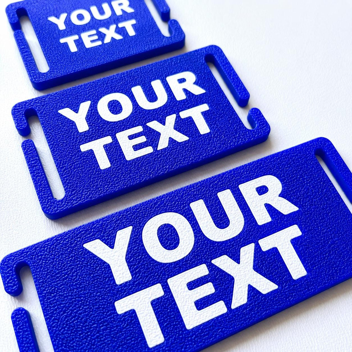 Personalised Text Molle Tag - Custom Plastic Badge Patch for Tactical Backpack Webbing Straps